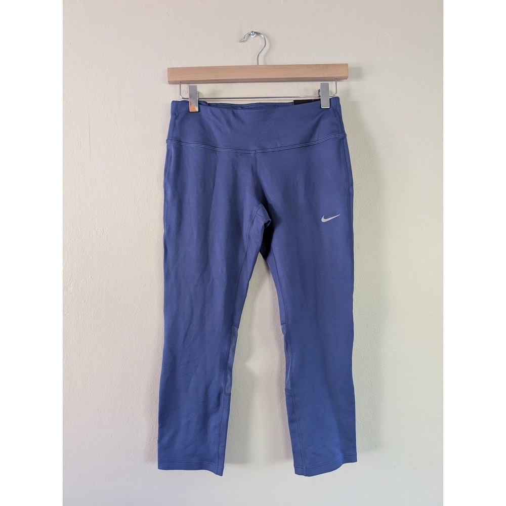 Nike Epic Run Tight Crop‎ Womens Leggings Dri-FIT S Purple Mesh Workout Athletic